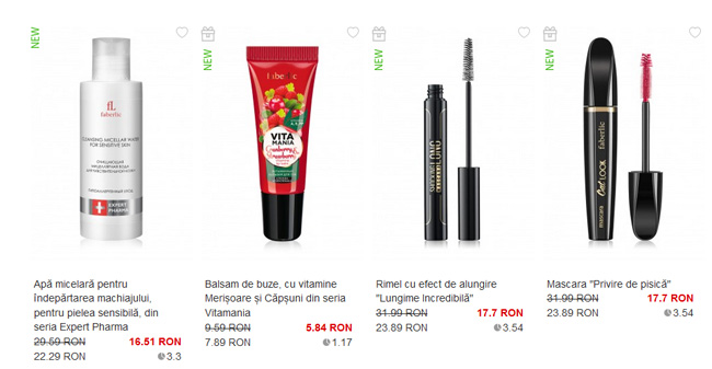 Produse machiaj Faberlic